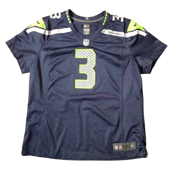 Nike On Field Seattle Seahawks Russell Wilson #3 Jersey Men's Size XXL Navy Blue - Picture 1 of 8